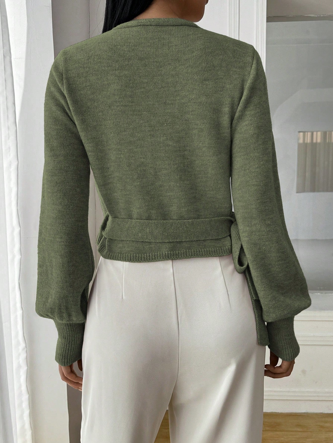 SEAME - Brenda Knitted Cardigan Green XS