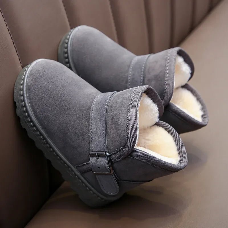 SEAME - Chloe Kids Snow Boots with Buckle Black 23