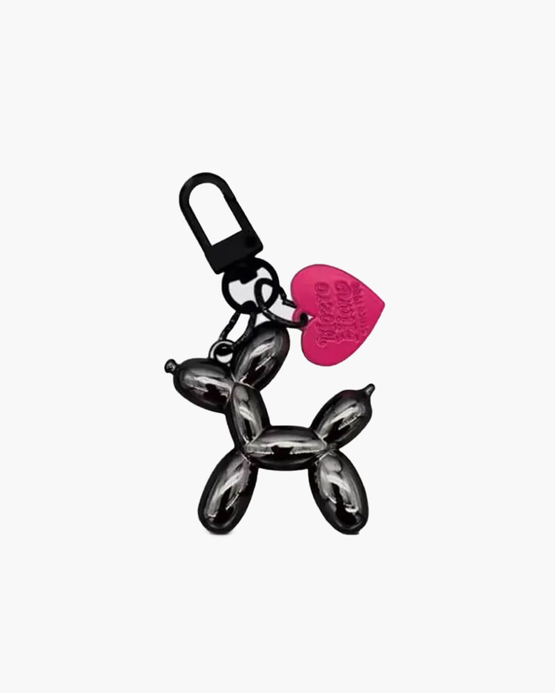 SEAME - Cute Bubble Dog Keychain Black Pink