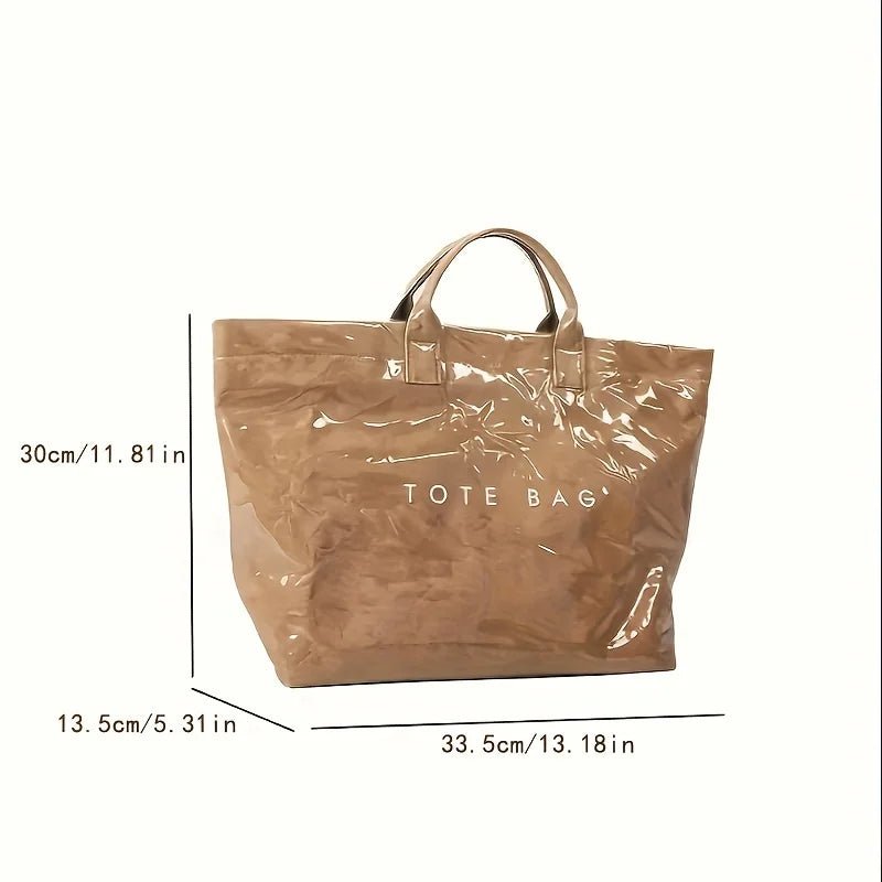 SEAME - Giselle Large Capacity Tote Bag - Lightweight Eco - Friendly Beach Bag with Magic Tape Closure Pink