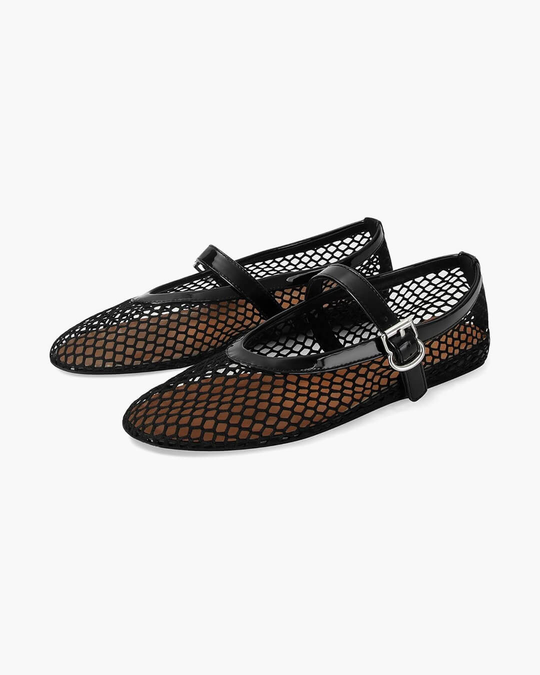 SEAME - Margaux Mesh Ballet Flats Black 36
