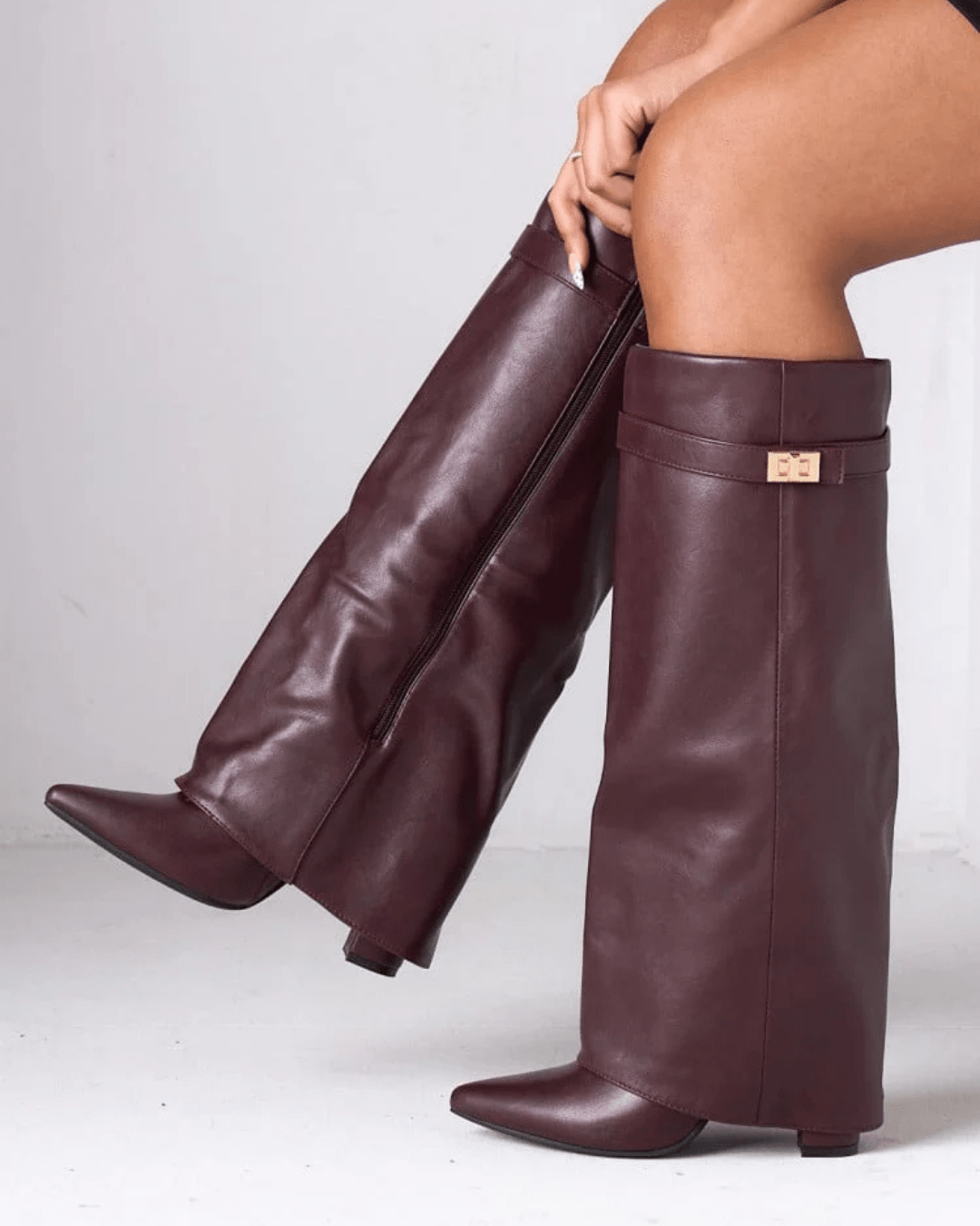 SEAME - Rachelle Suede Boots White Glazed 37