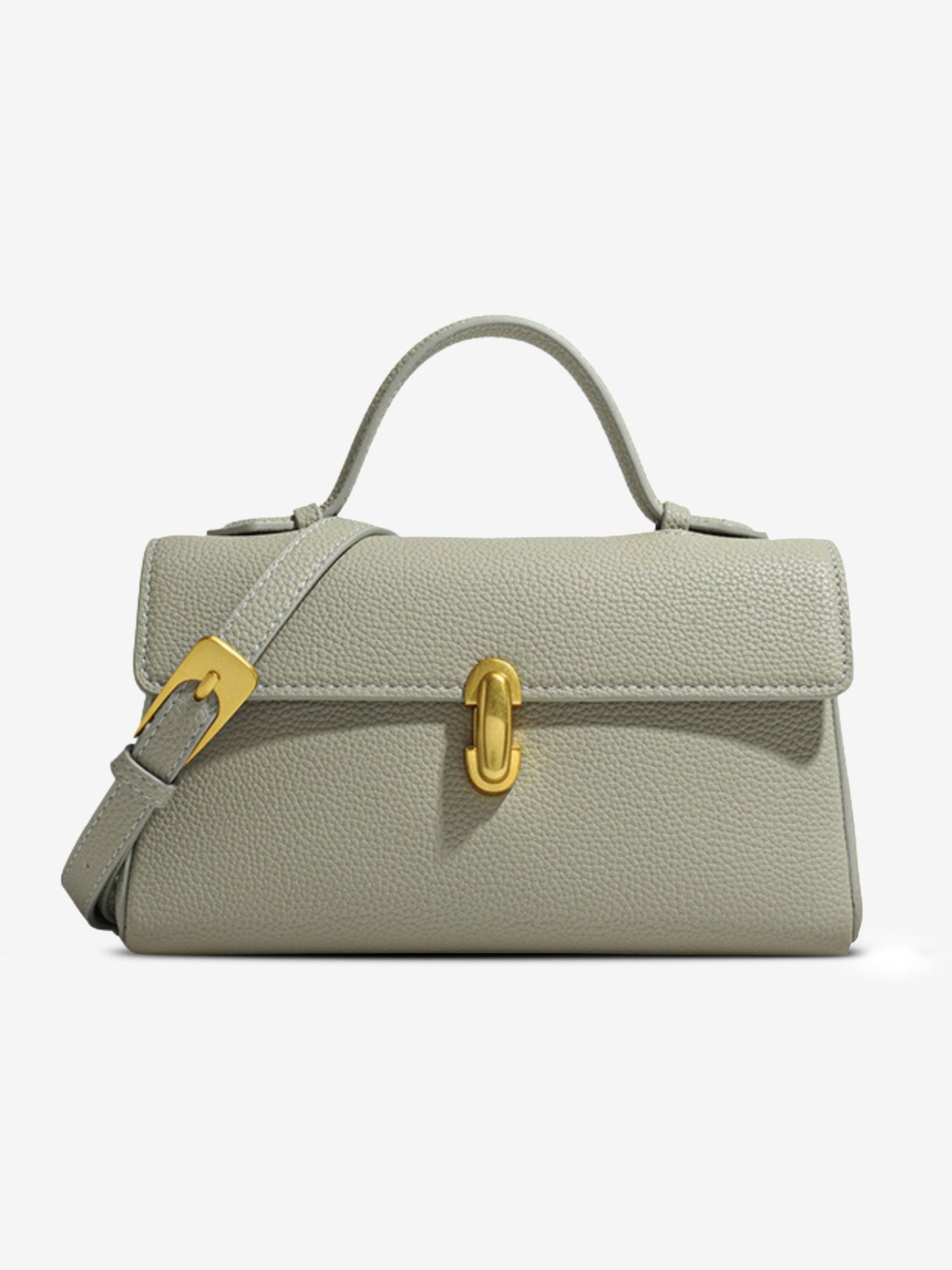 SEAME - SEAME - Elegant Vegan Leather Crossbody Bag with Removable Strap Gray