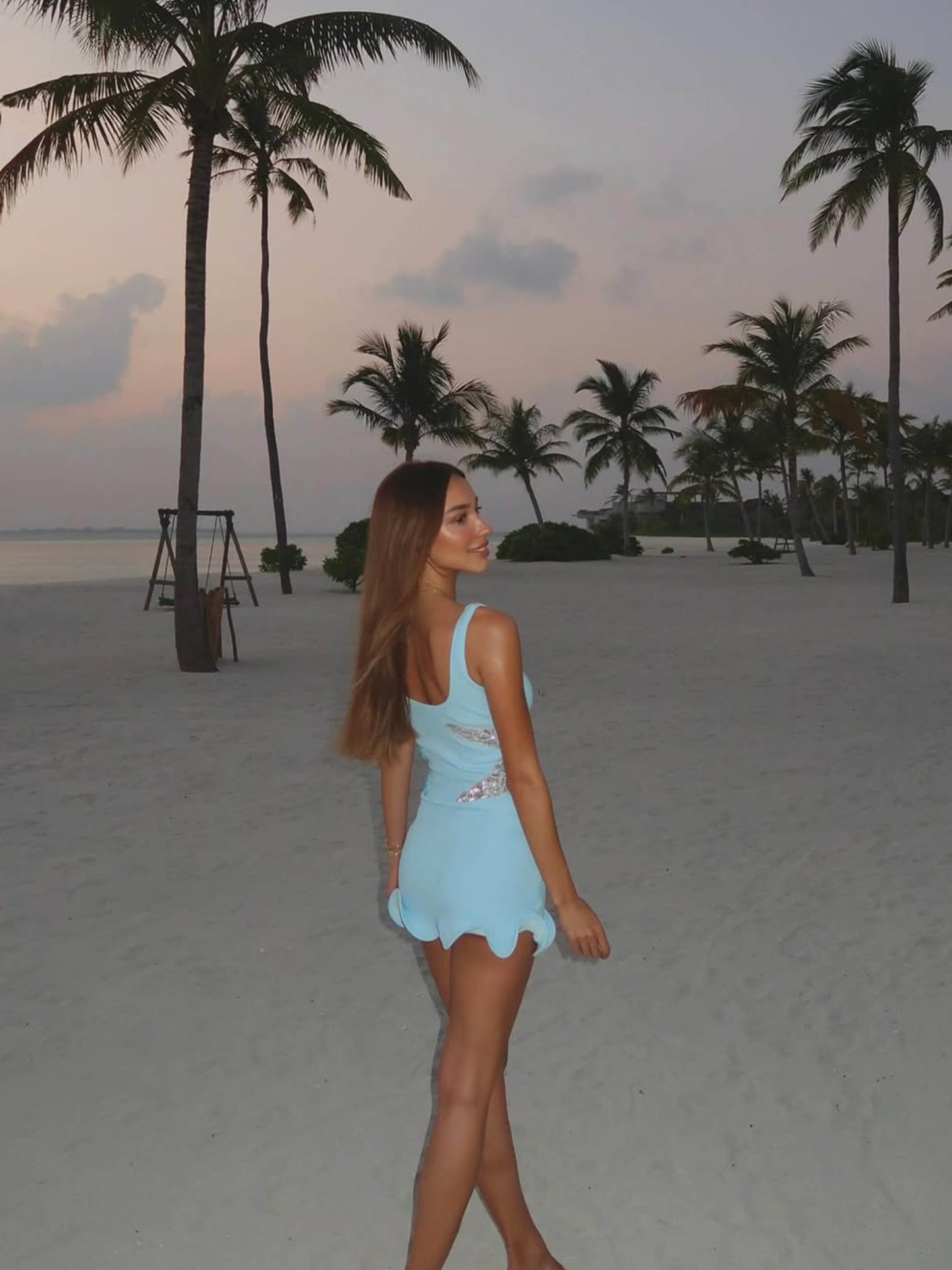 Seame - Yasmina Mini Dress Blue S