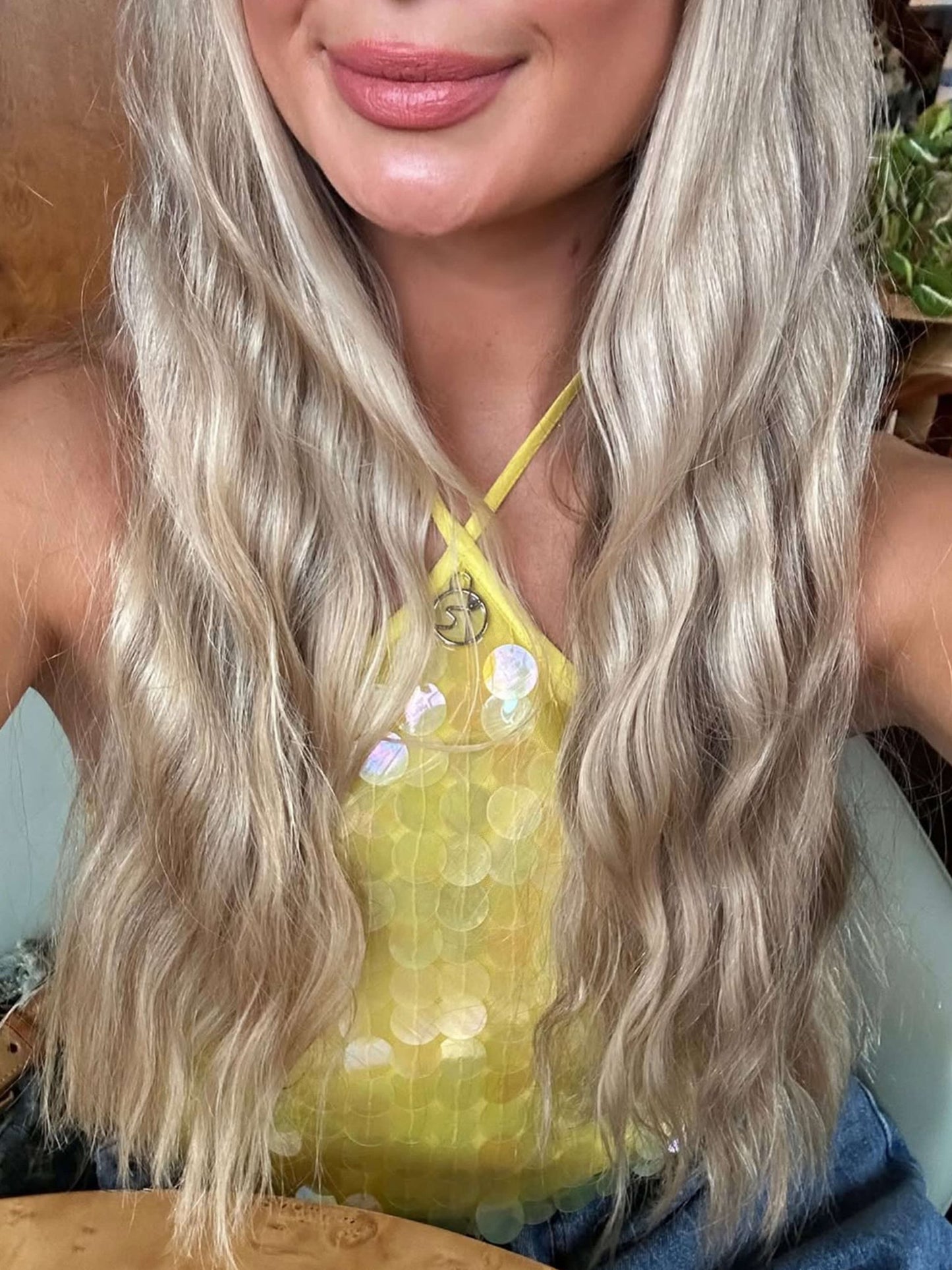 Seame - Ynah Sequin Top Pink S