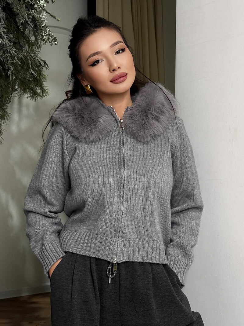 Alison faux fur Jacket - SEAME Store