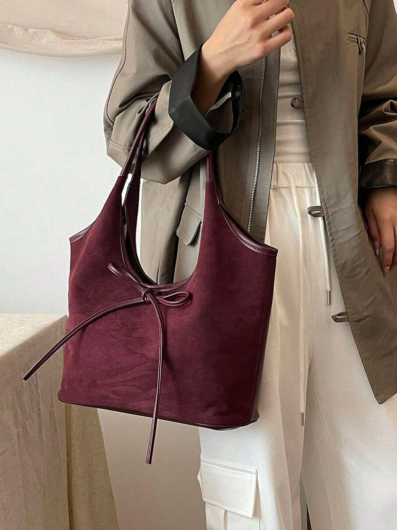 Florence Suede Bow Bag - SEAME Store