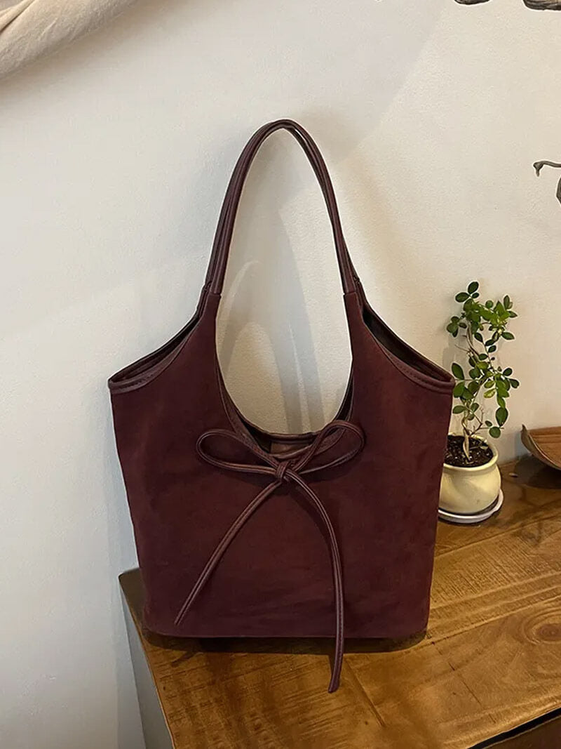 Florence Suede Bow Bag - SEAME Store