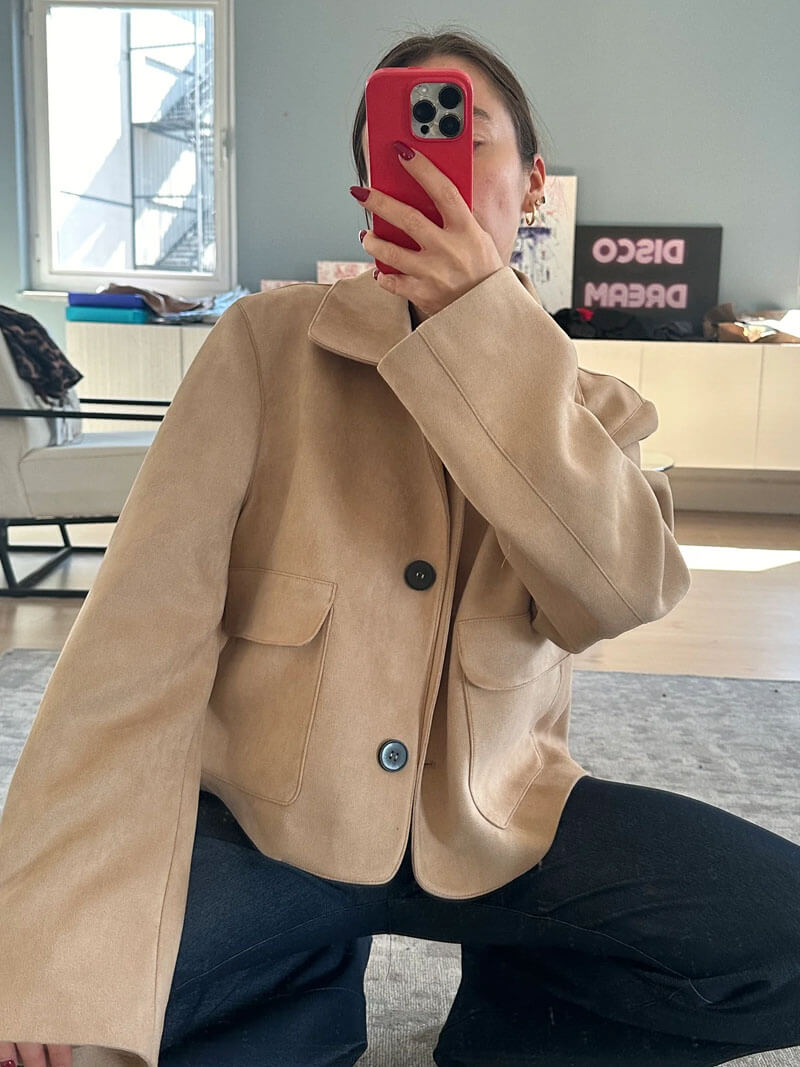 Marissa Faux Suede Jacket - SEAME Store