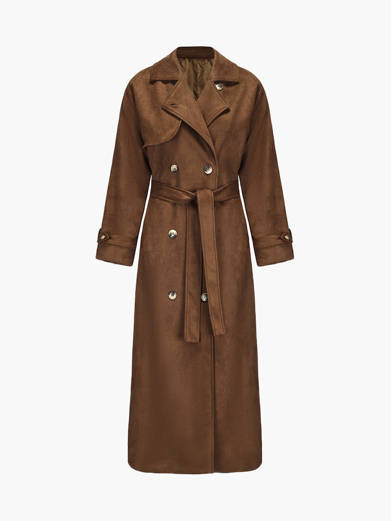 Molly faux suede Trenchcoat - SEAME Store