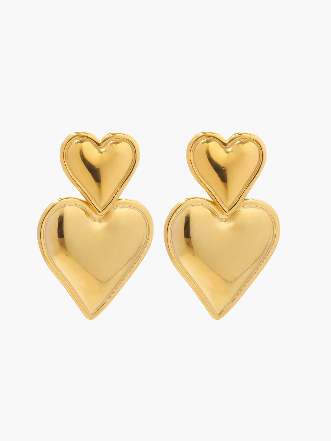 Heart earrings 14K gold plated - SEAME Store