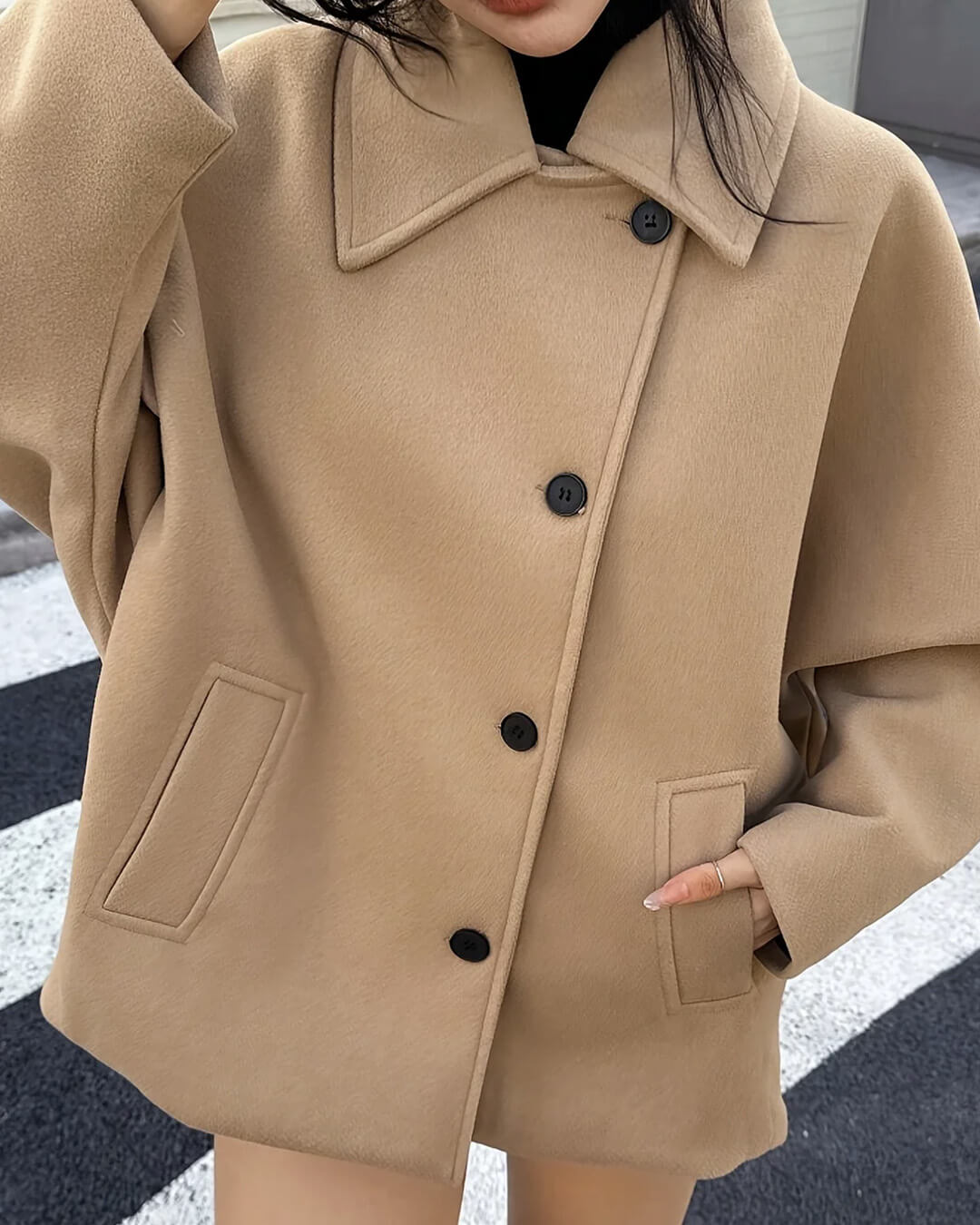 Abrigo tipo trench con cuello Cece