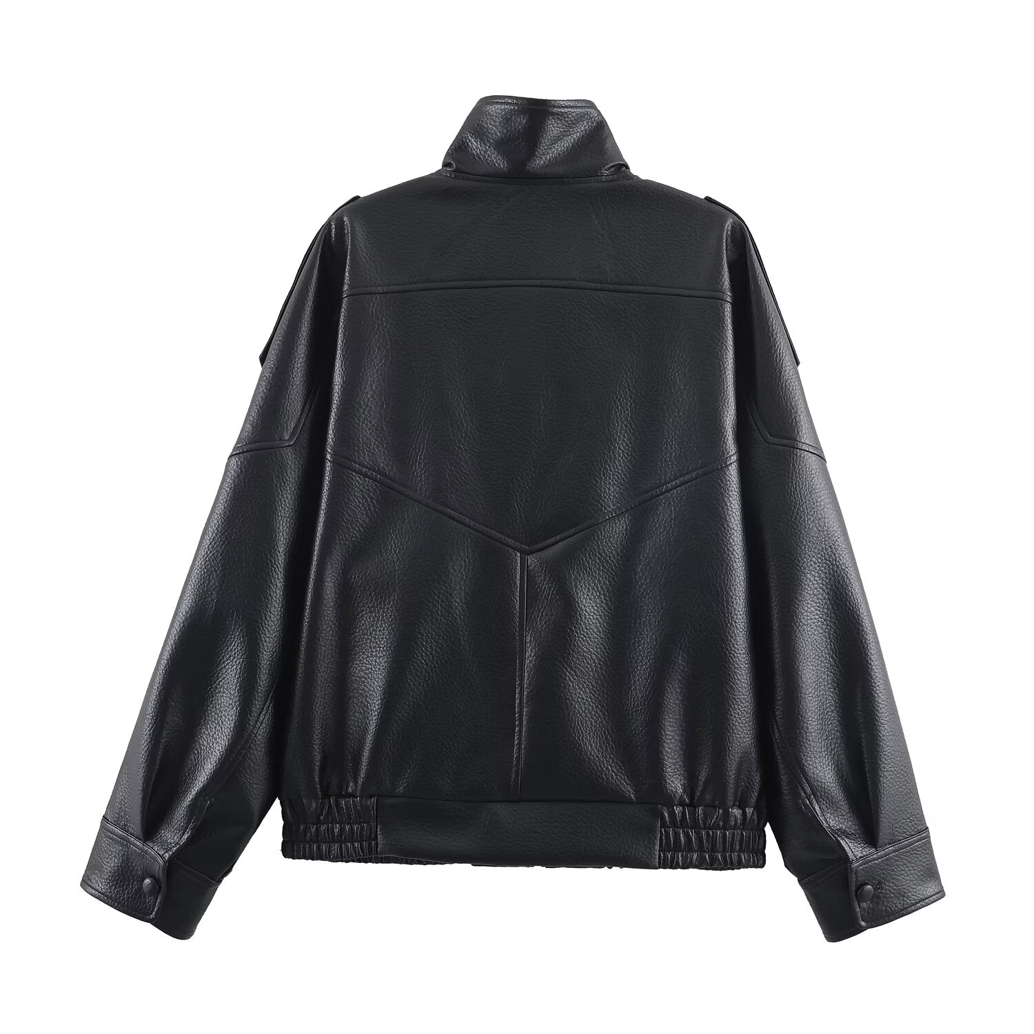 Cecil Asymmetrical Leather Jacket – SEAME