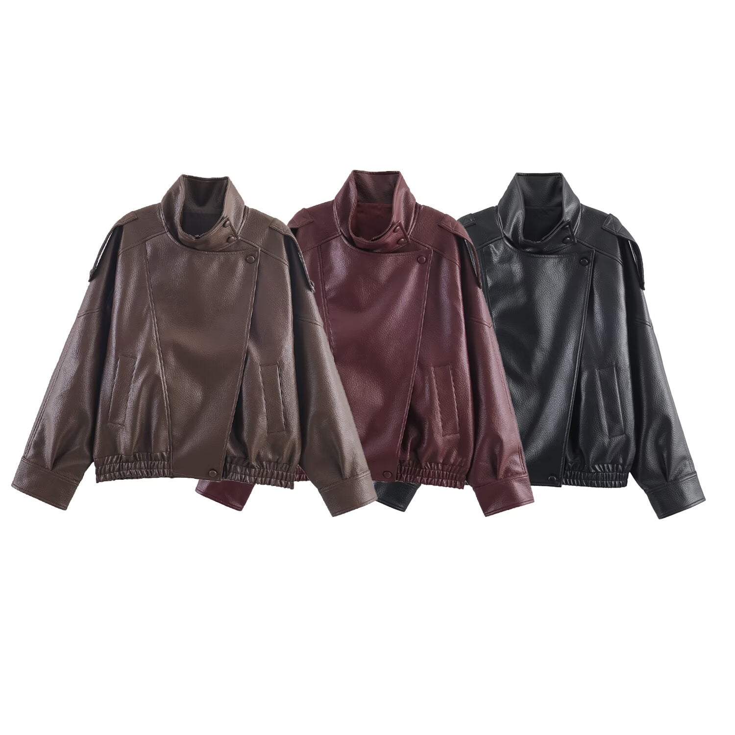 Cecil Asymmetrical Leather Jacket – SEAME