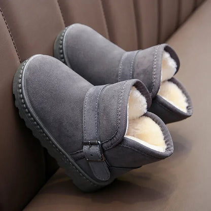 SEAME - Chloe Kids Snow Boots with Buckle Black 23