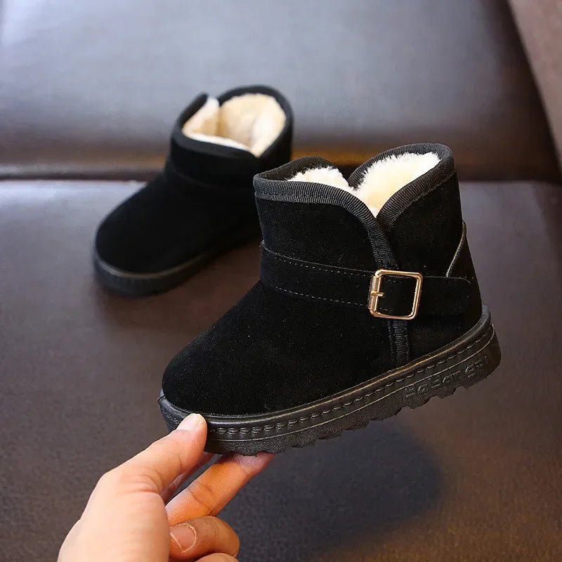 SEAME - Chloe Kids Snow Boots with Buckle Black 23