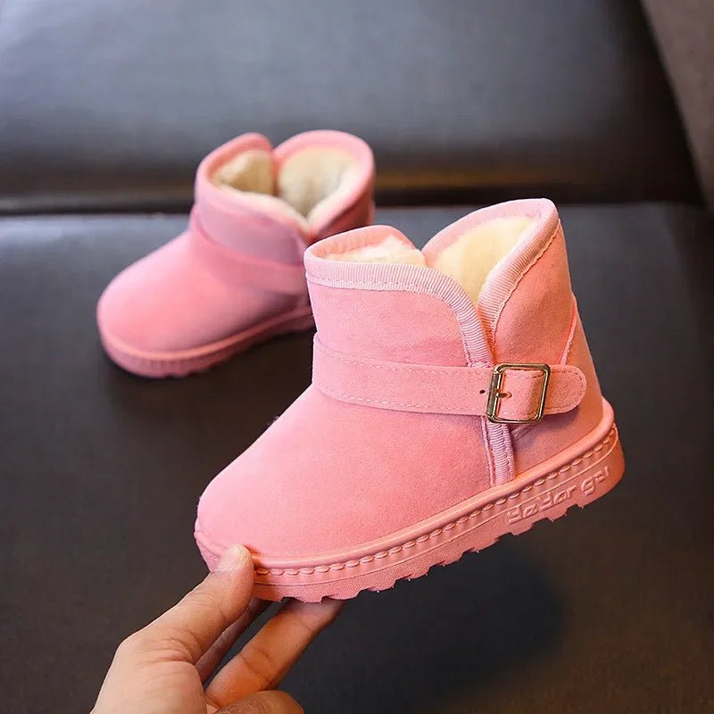 SEAME - Chloe Kids Snow Boots with Buckle Pink 23