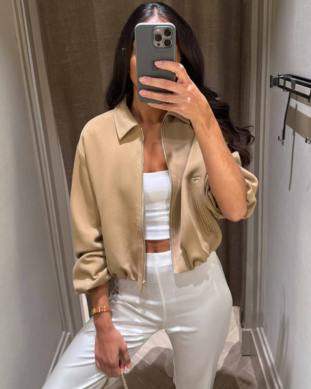 SEAME - Diane Bomber Jacket White S