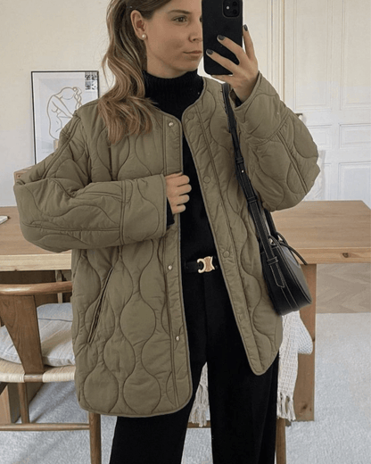 SEAME - Feliz Quilted Padded Jacket Green XS