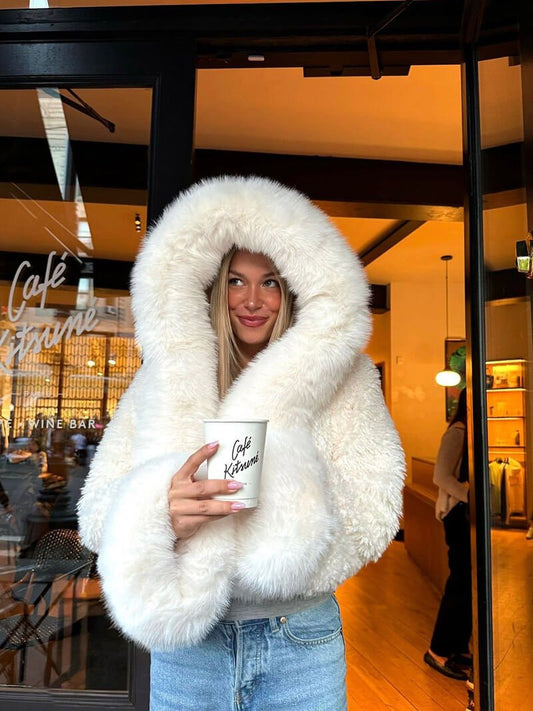 Seame - Henna Faux Fur Jacket White S
