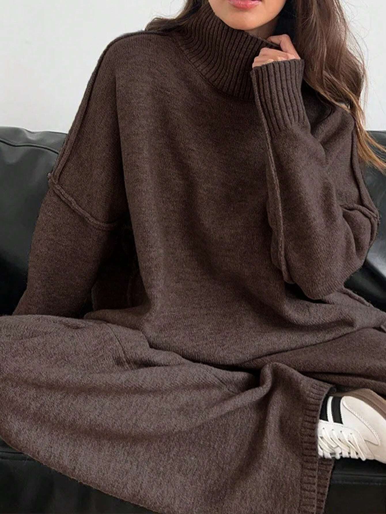 SEAME - Kendra comfy Loungewear Set Brown S