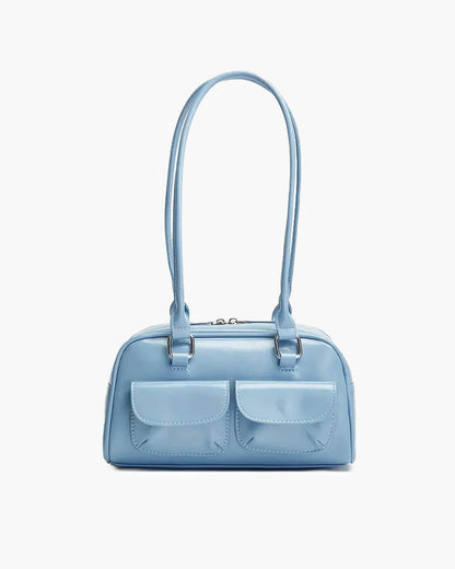 SEAME - Maelle Vegan Leather Pocket Bag Blue Regular