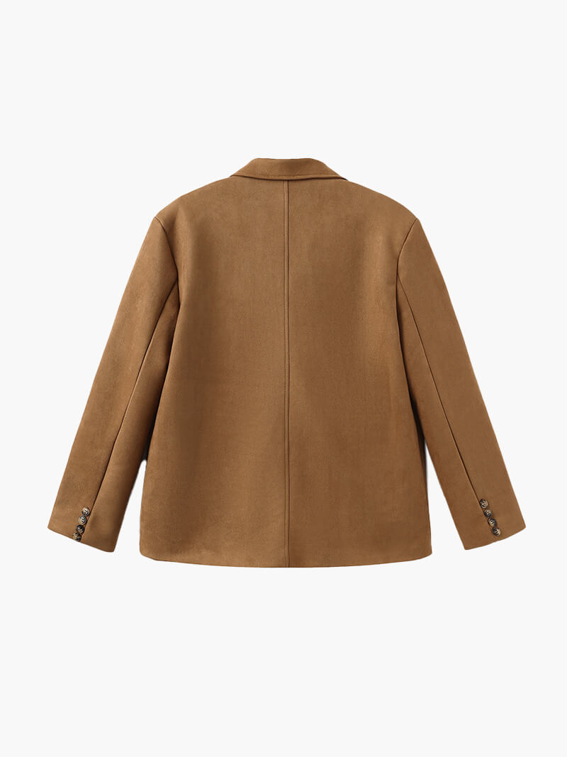Seame - Matilda faux suede Jacket Dark Brown S