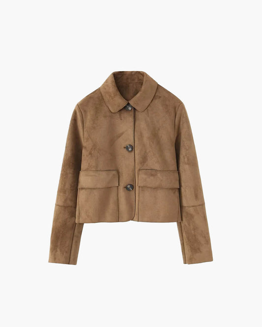SEAME - Mirlinda Suede Jacket Light Brown XS