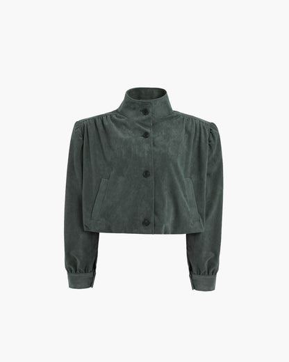 SEAME - Rita Suede Jacket Dark Brown S