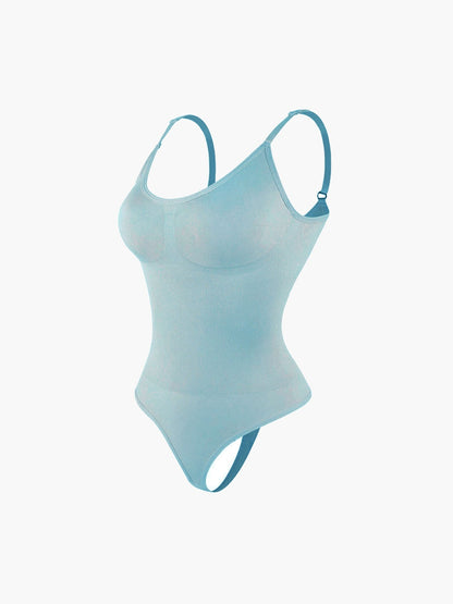 Seame - SEAME Shapewear Thong Bodysuit Sky Blue S