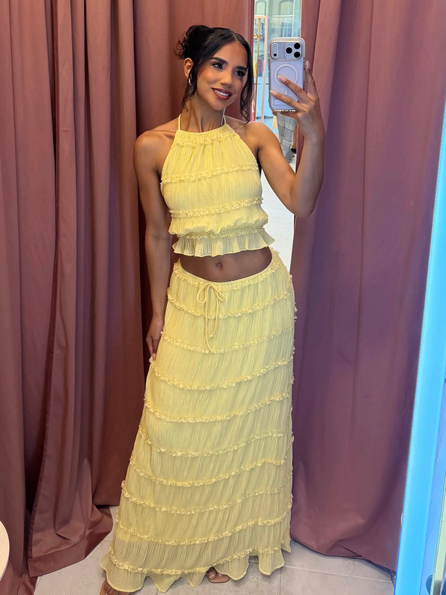 Valerie two-piece set with frill details